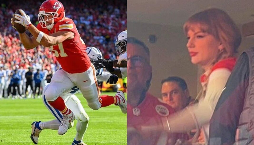 Taylor Swift takes break from wedding plans to watch Travis Kelce play